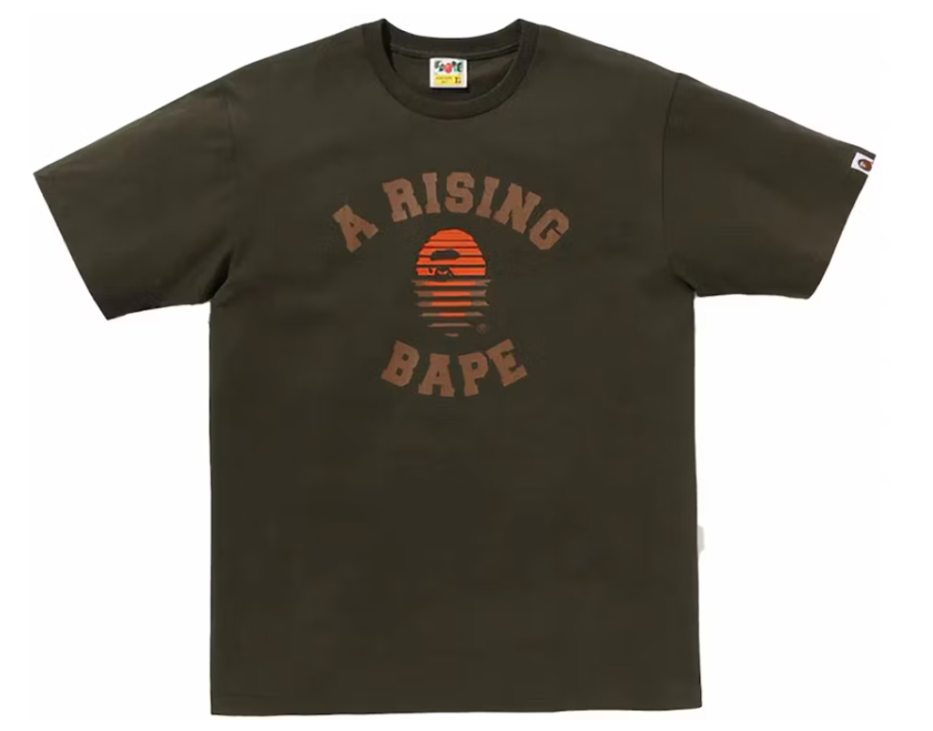 BAPE A Rising Bape Tee Olive