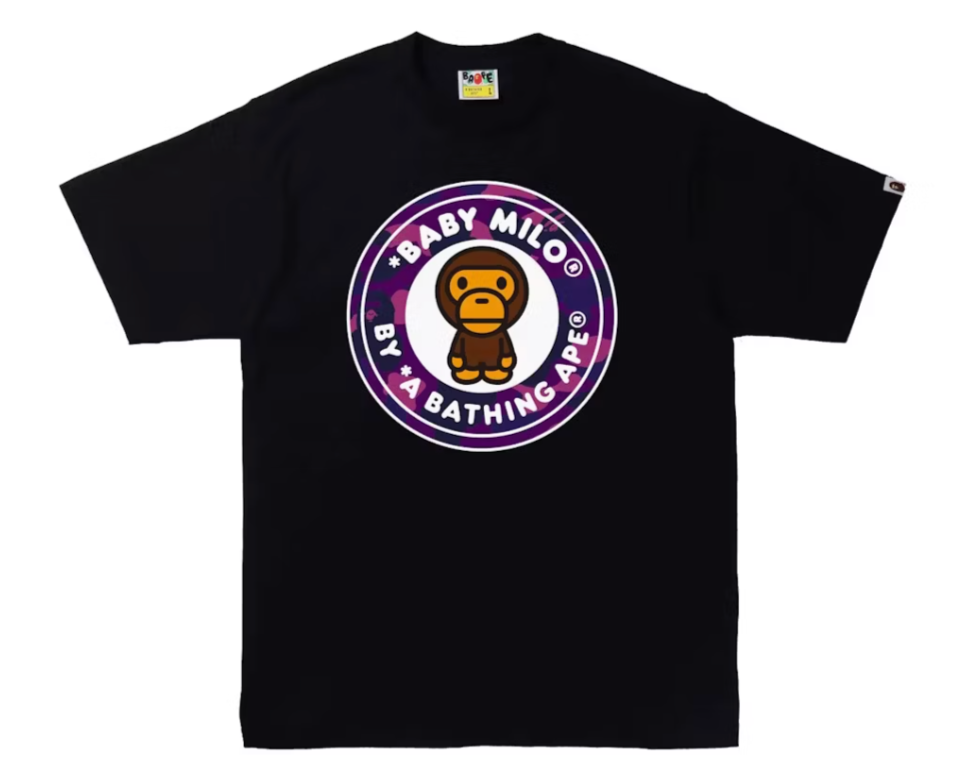 BAPE Color Camo Milo Busy Works Tee Black/Purple