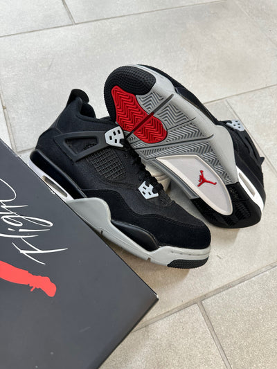 Jordan 4 Retro Black Canvas Size 7Y (Pre-Owned)