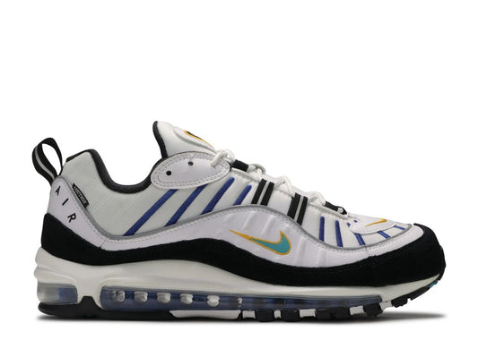 Nike Air Max 98 White Teal Nebula University Gold (Men's)