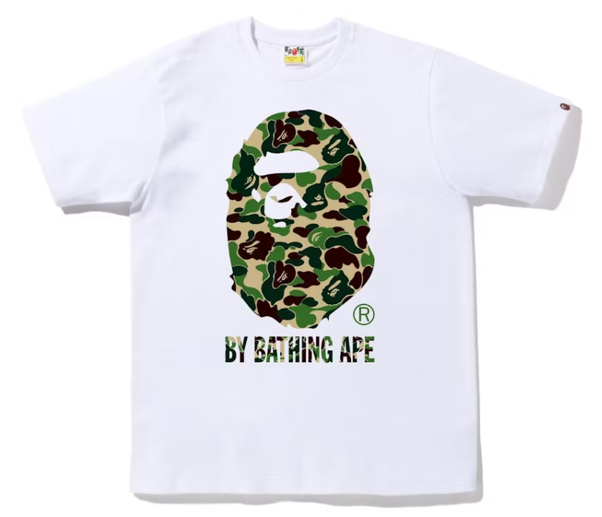 BAPE ABC Camo By Bathing Ape Tee White/Green