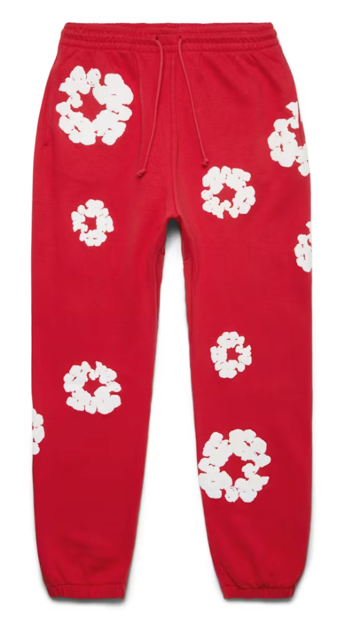 Cotton Wreath Sweatpant Red