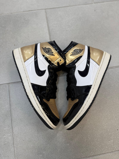 Jordan 1 Retro High NRG Patent Gold Toe Size 10.5 (Pre-Owned)