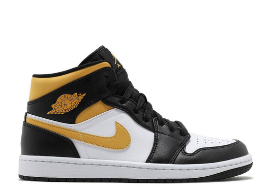 Jordan 1 Mid White Pollen Black (Men's)
