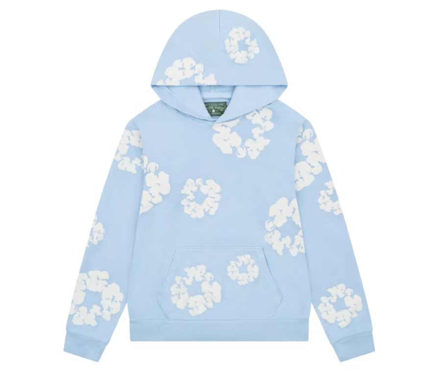 Denim Tears Cotton Wreath Hoodie Powder Blue