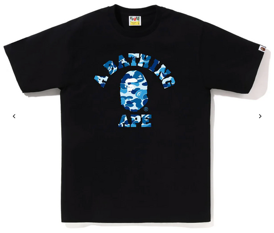 BAPE ABC Camo College Tee Black/Blue