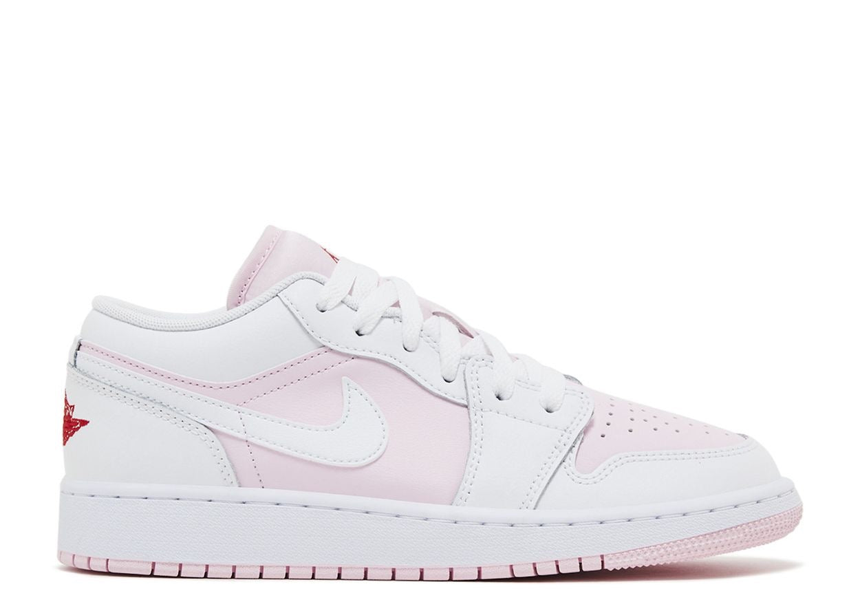 Jordan 1 Low Pink Foam Fire Red White (GS)