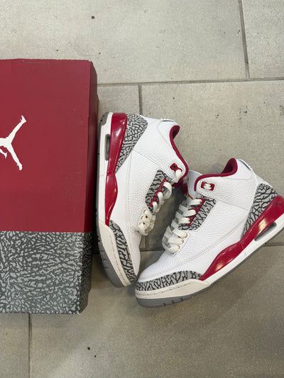 Jordan 3 Retro Cardinal Red Size 7.5 (Pre-Owned)