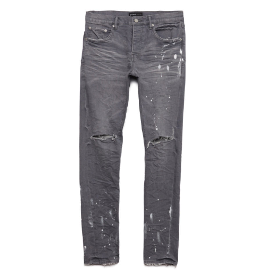 Purple P001 Worn Grey Knee Split