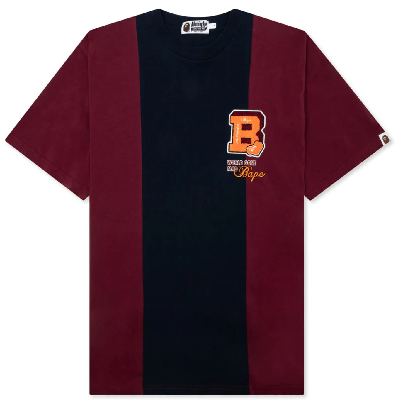 BAPE Badges Color Blocking Tee Navy