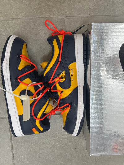 Nike Dunk Low Off-White University Gold Size 9.5 (Pre-Owned)