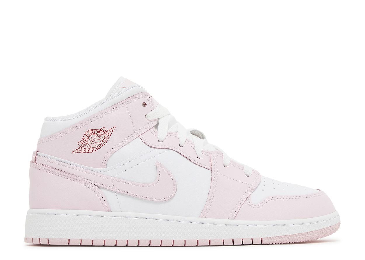 Jordan 1 Mid Pink Foam Fire Red (GS)